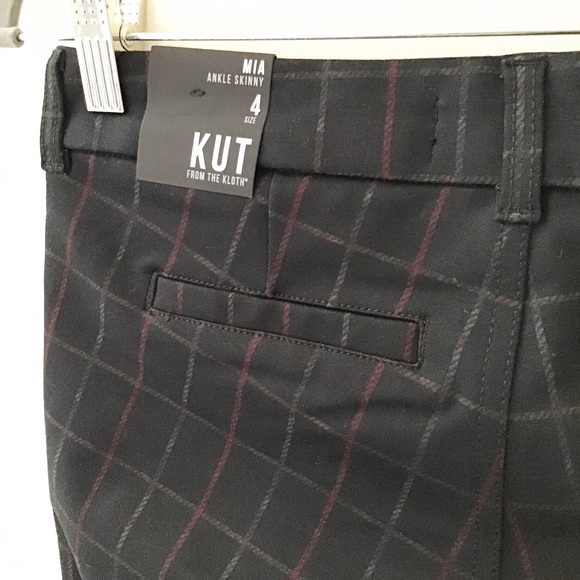Kut From The Kloth Mia Skinny Ankle Plaid Pants - Picture 7 of 7